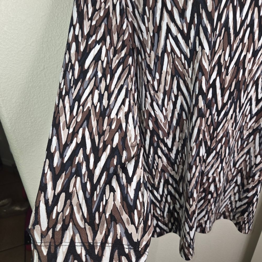 Susan Graver Printed Textured Liquid Knit Turtleneck Top Size 1x — image 5 of 7